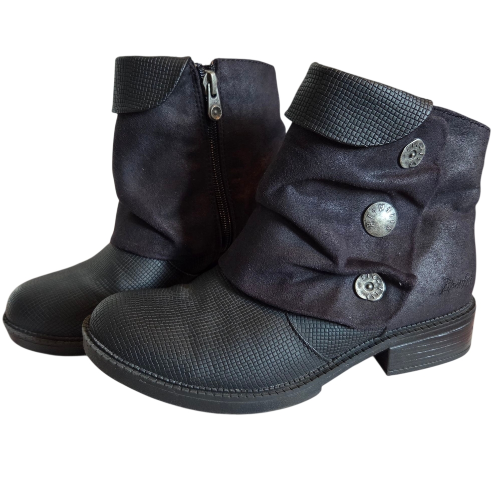 Blowfish Vynn Ankle Boots Black Size-6